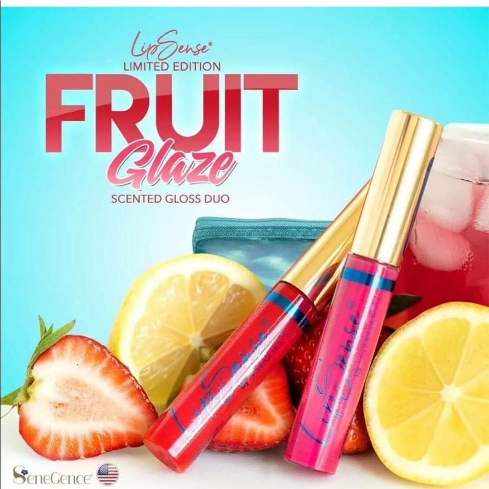 LipSense Fruit Glaze Scented Gloss Duo- Free Bag